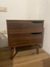 Nepal - Set 2 comodini effetto legno noce 