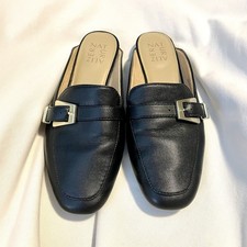  EUC NATURALIZER Kayden Mules -Black Vegan Leather -Wmns Sz 7 - Buckle/Shoes
