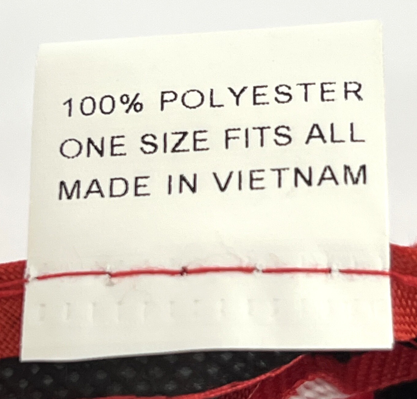 SOLID RED Baseball Cap OSFA Adjustable Polyester … - image 8