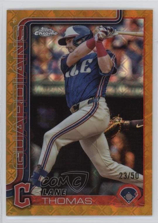 2025 Topps Chrome Logofractor Edition Gold Refractor 23/50 Lane Thomas #52 b5f