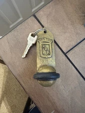 Vintage HRA Hotel Key Fob w./Key  Brass Room 602