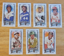 2025 TOPPS ALLEN & GINTER MINI LOT-7 HOFers/STARS-AARON, GIBSON, REGGIE, BO,MORE