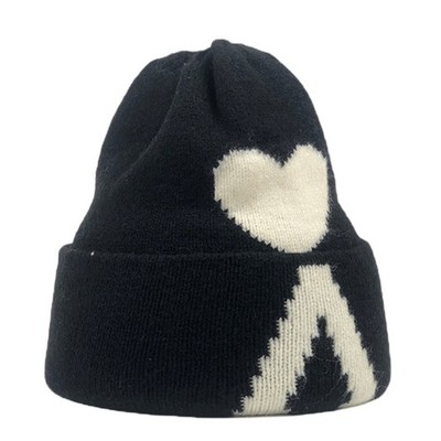 Simple Korean Version of Love Beanie Hat Fashion Knit Hat Students Warm Unisex