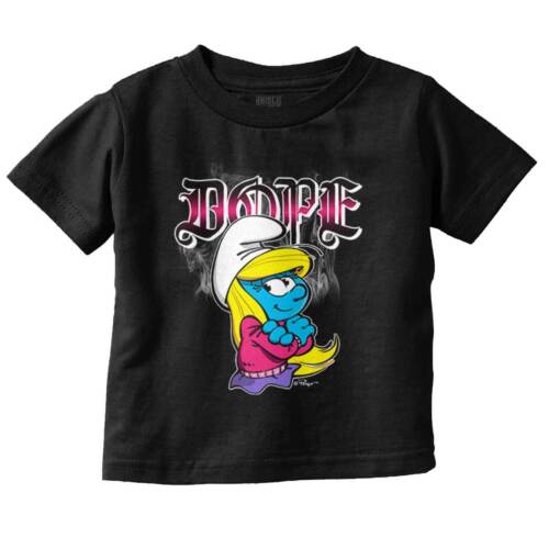 Cool Urban Smurfette Cartoon Dope Attitude Toddler Girl Youth T Shirt For Kids