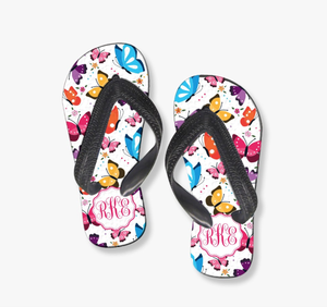 monogrammed flip flops personalized flip flops