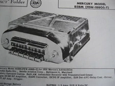 1958 MERCURY 85BM TOWN & COUNTRY RADIO PHOTOFACT