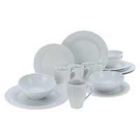 Creatable Kombiservice Flora Weiß Set 16-Teilig Geschirrset