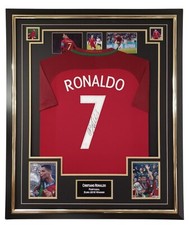 NEW Framed Portugal Legend Ronaldo Signed Shirt Autographed Jersey