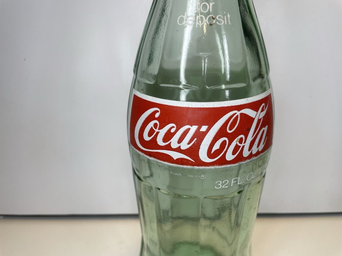 Large 32oz Vintage 70s Coca Cola Coke Green Glass Bottle | eBay