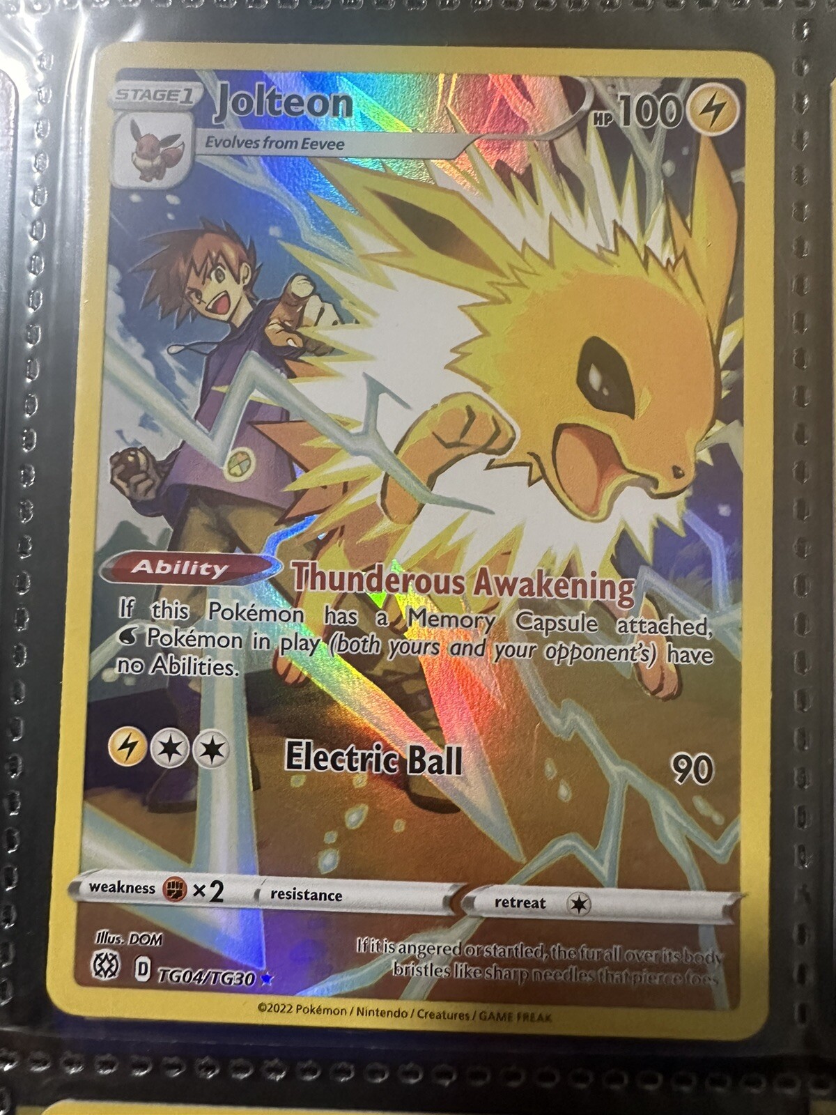 Pokémon TCG Jolteon Brilliant Stars TG04/TG30 Holo Secret Rare