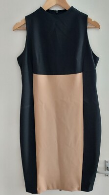 Next Petite Smart Black Brown Office Dress BNWT UK-14 UK