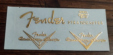 METALLIC FENDER STRATOCASTER HEADSTOCK CUSTOM SHOP /LOGO METALLIQUE FENDER STRAT