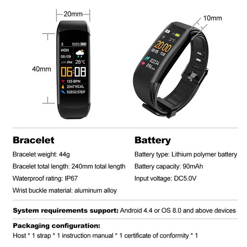 Fit@bit Smart Watch Activity Tracker Fitness Watches Heart Rate Monitor 2024 AU - Picture 13 of 16