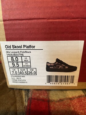 Old Skool Platform Mix Leopard M 8.0 W 9.5 Purple Pink/Black