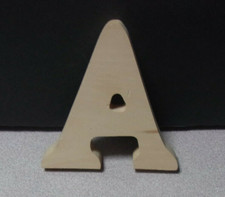 4" Unfinished Wooden Alphabet Letter "A"