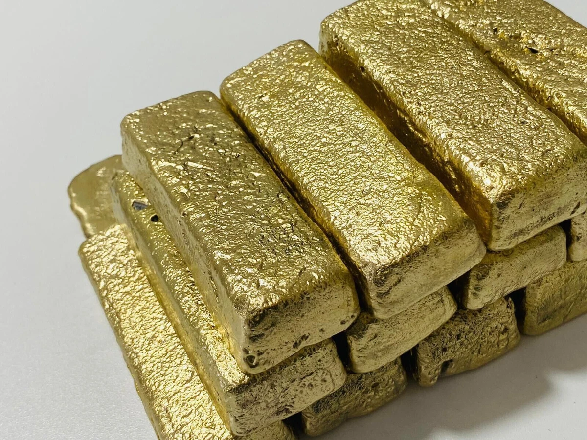 1800 Grams Scrap gold bar for Gold Recovery Melted Different