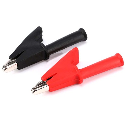 Bnafes Full Insulated Crocodile Clips - 10 Pack With 4mm Banana Jacks, 30A Max, Copper & Plastic For Electrical Testing