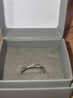 Revere 9ct White Gold 0.10ct Diamond Diagonal Wedding Ring