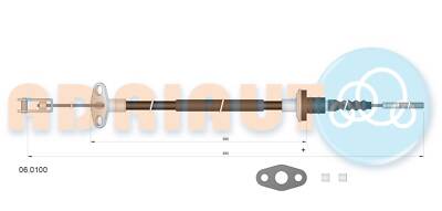 Adriauto 06.0100 clutch cable for Daewoo
