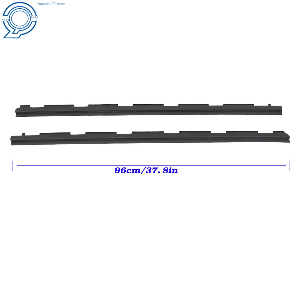 For 88-99 Chevy GMC Pickup Truck Outer Front Window Sweep Weatherstrip Seal Pair - Image 2 of 4