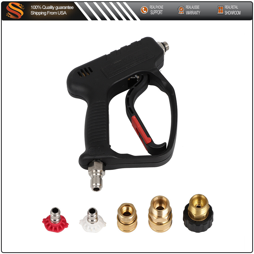 Short Pressure Washer Gun with Swivel High Pressure Water Handle with 3/8