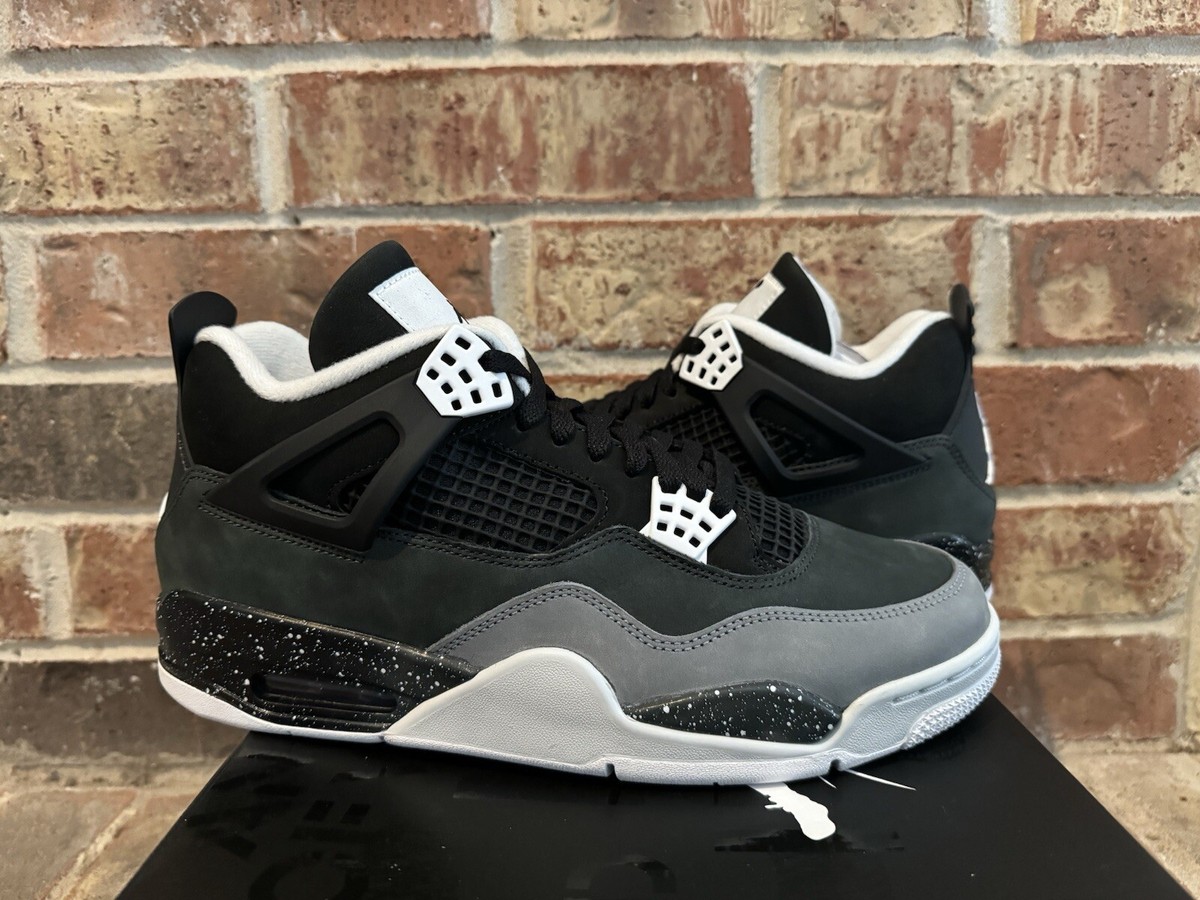 New 10 Nike Air Jordan 4 Retro Fear Black Anthracite White IV