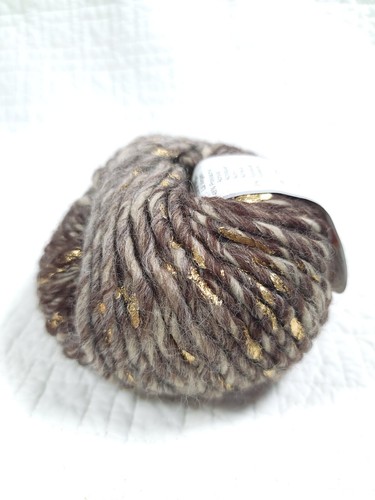 1 Knäuel Gedifra Metallic Wolle Garn Knäuel braun gold hellbraun Mischung 5013 - Bild 6 von 9