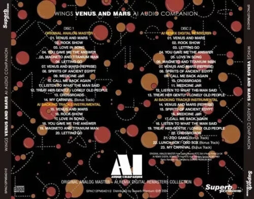 PAUL McCARTNEY / AI - AUDIO COMPANION ORIGINAL ANALOG MASTER + AI REMIX 8CD - Imagen 9 de 9