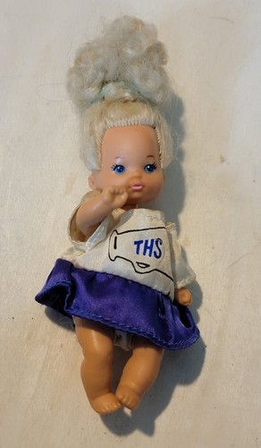 Barbie Li'l Friends 4 Zoll Puppe selten europäischer Import 1992 blond ? Sehr guter Zustand C338G - Bild 2 von 9
