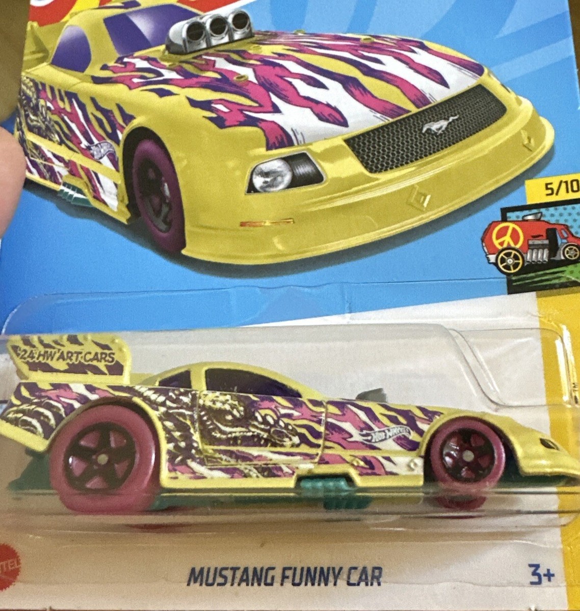 Hot Wheels Mustang Funny Car Yellow 2024 112/250 | eBay