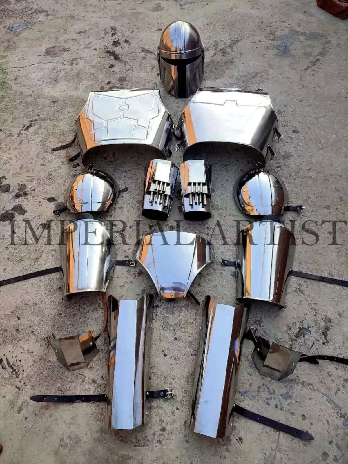 Mandalorian Inspired Full Armor Suit Knight Medieval Costume Armour with Helmet