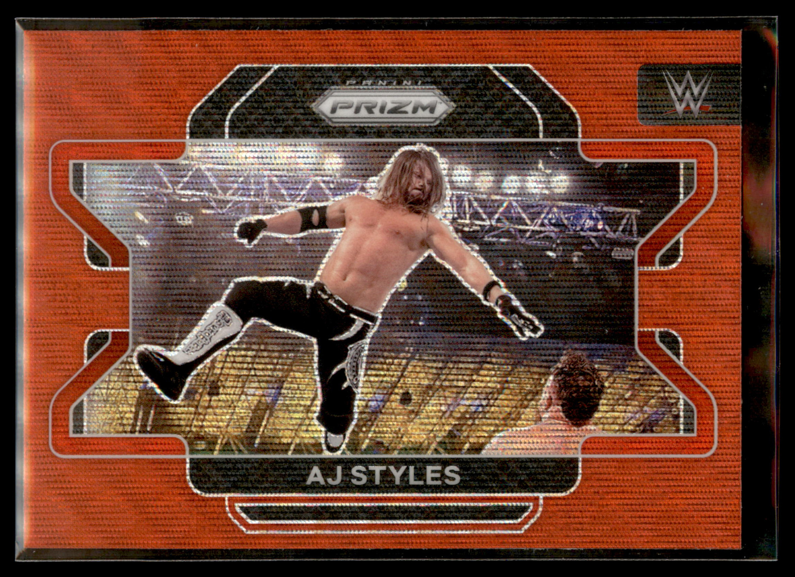 2022 Panini Prizm WWE Wrestling RUBY WAVE Parallel #7 AJ Styles - Raw