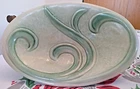 Vintage Brush McCoy Green Princess Line Console Bowl