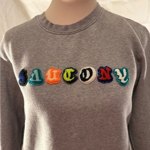 Saucony Gray Sweatshirt with Multicolor Logo - Image 2 of 4