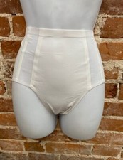 Rhonda Shear White Invisible Body Brief Mesh Detail Panties Full Coverage New