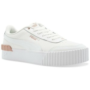 PUMA Womens Carina Lift Metallic Pop Trainers (White Gold) | eBay