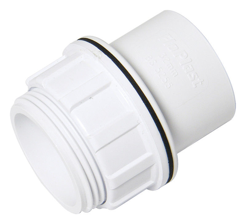 Floplast WS60WH 32mm (36mm) ABS Solvent Weld Waste System Tank Connector - White - Image 2
