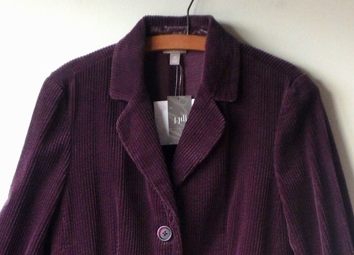 J.Jill Tumbled Cord Jacket XSP NWT $89 Boyfriend Jacket FIG - Picture 7 of 10