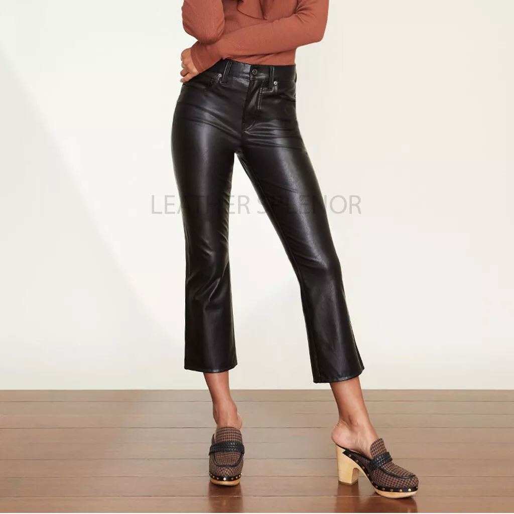 Women's Curve Love Vegan Leather Skinny Pant | Women's Bottoms |  Abercrombie.com