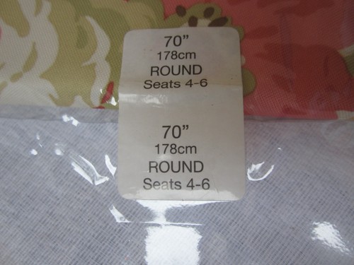NEW Waverly "Spring Bling" 70-inch Round Polyester Water Repellent Tablecloth - Picture 8 of 8