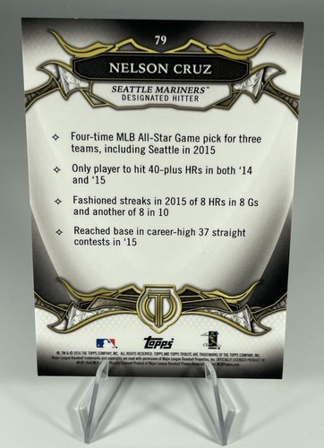 2016 Topps Tribute Purple /50 Nelson Cruz #79 - Picture 2 of 2