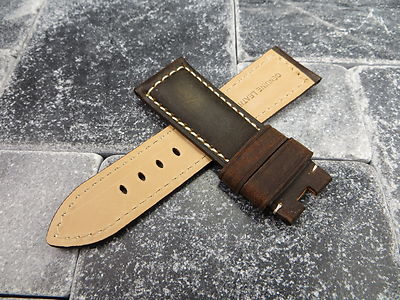 New 24mm Assolutamente Leather Strap Deployment Watch Band Large