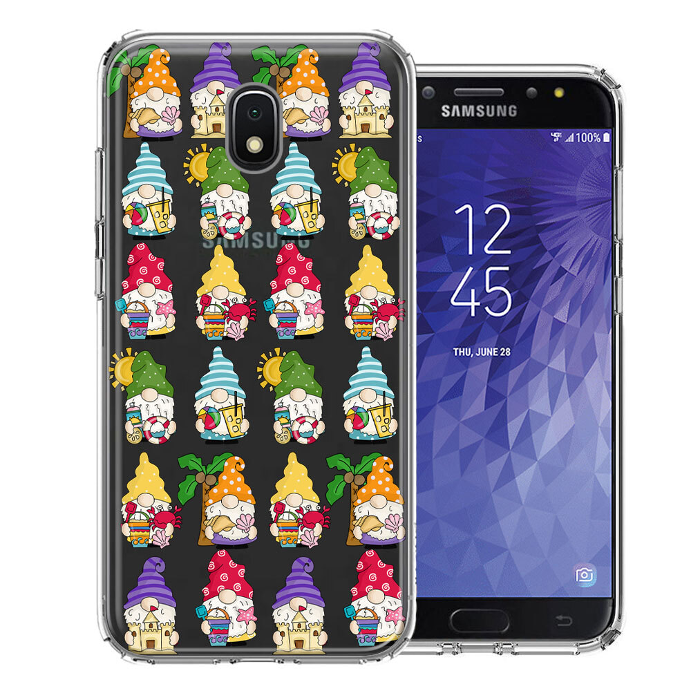 For Samsung Galaxy J3 2018/Prime Summer Beach Gnomes Sand Castle Shells  Case