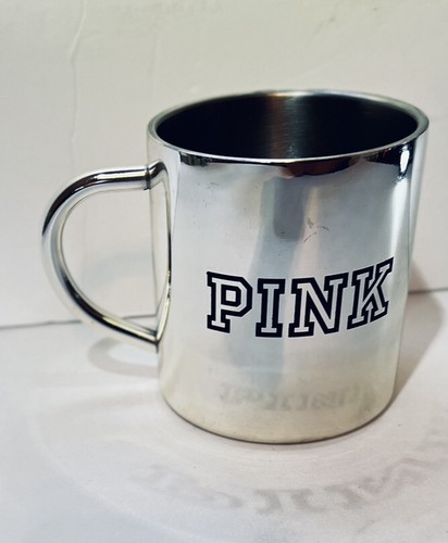 Victoria's Secret PINK Dog Logo Metal 14 fl oz Mug New - Picture 6 of 7