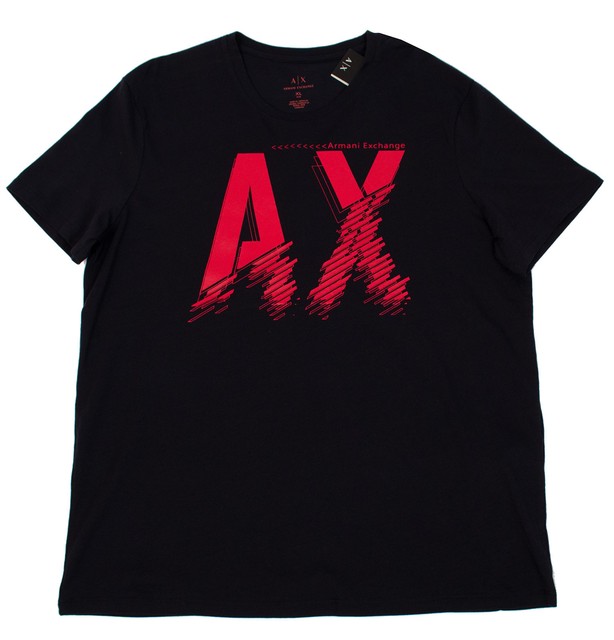black and red armani exchange shirt