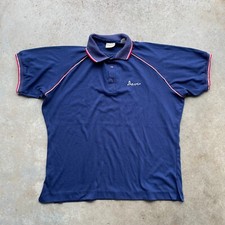 Vintage King Louie Bowling Shirt Chainstitch Navy Blue Size: Large USA Made