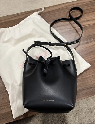 mansur gavriel mini mini bucket bag black flamma crossbody vegan leather