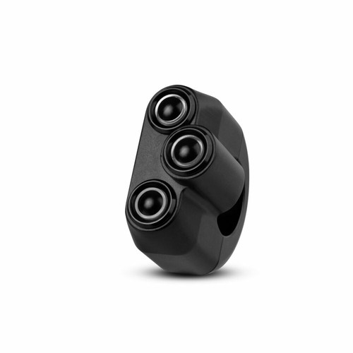 Rebelmoto 3-button billet LED handlebar switch (black). 22mm (7/8 inch ) bars - Picture 2 of 6
