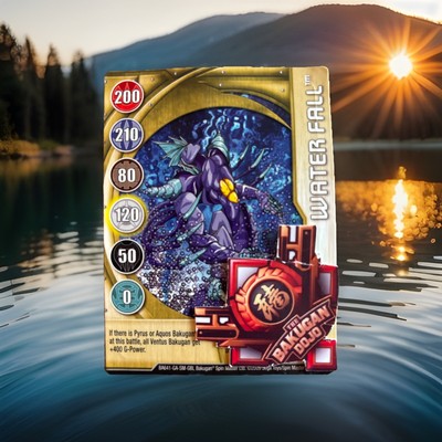 Bakugan New Vestroia Water Fall Gold Gate Card Aquos Elico 11/48q
