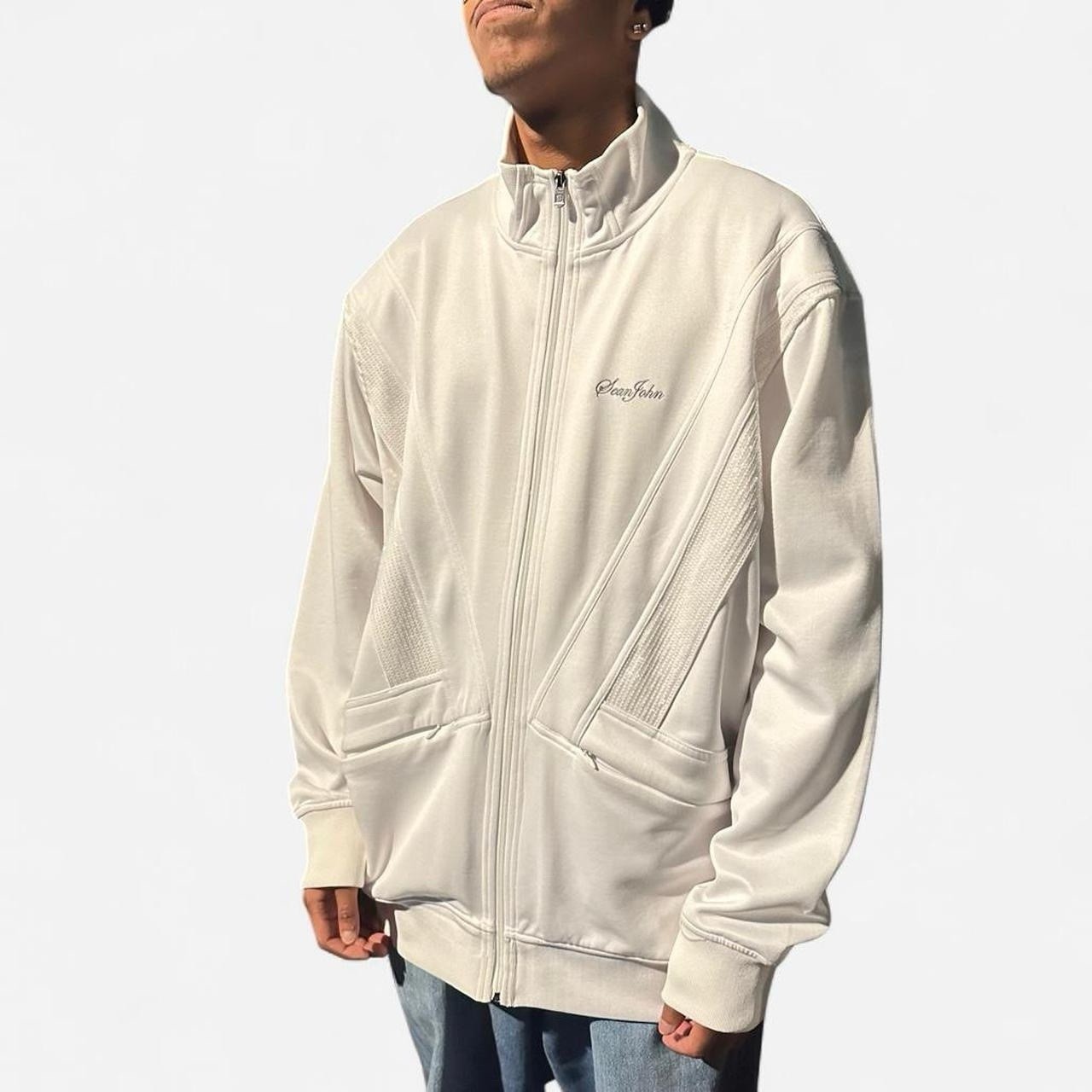 Sean John Retro Hip Hop Velour Zip-Up Jacket, Size XXL
